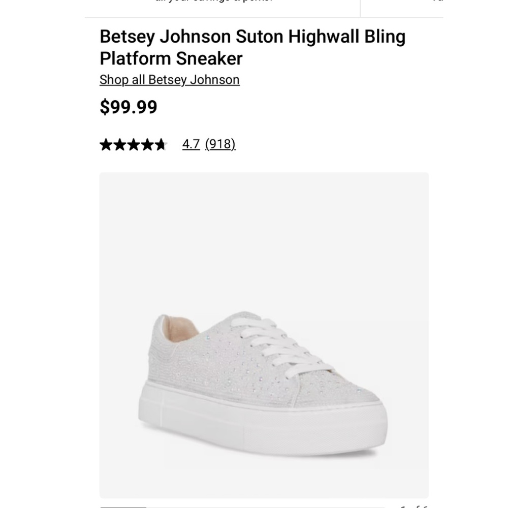 Betsey Johnson Pearl Sneaker